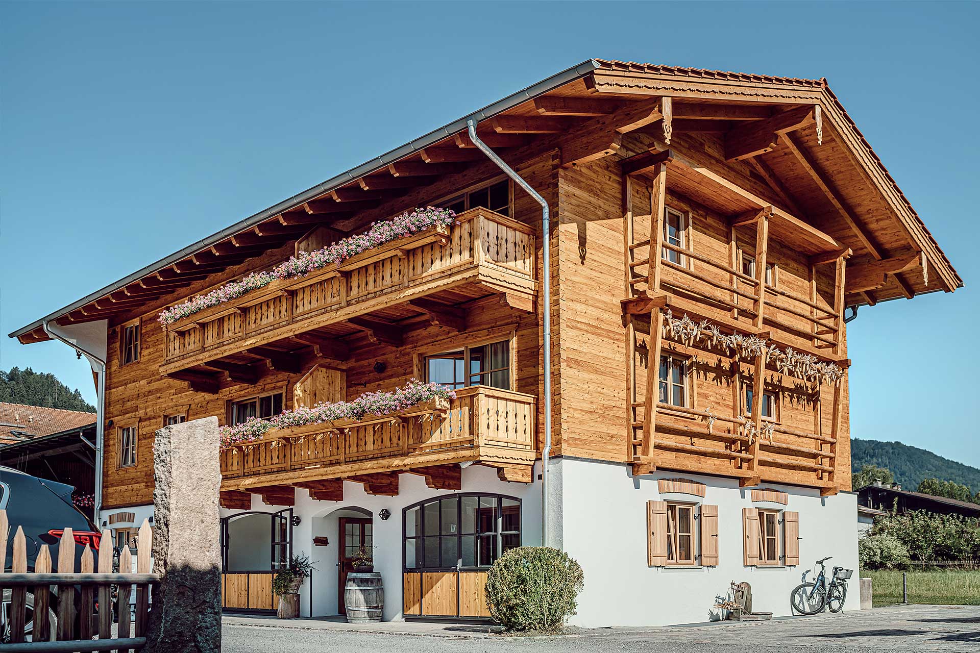 Gästehaus in Oberaudorf mit gehakter Fichte und Lärche